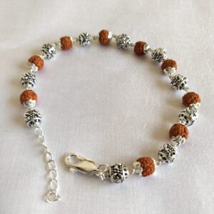 Rudraksh Silver Bracelet